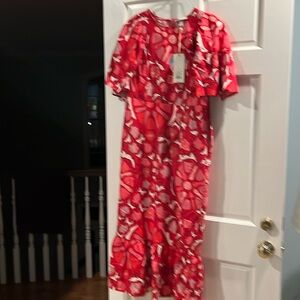 Rhode for Target midi length fitted linen dress